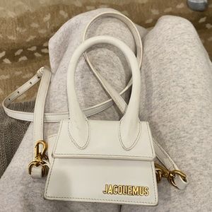 Jacquemus Authentic white le Chiquito mini crossbody bag